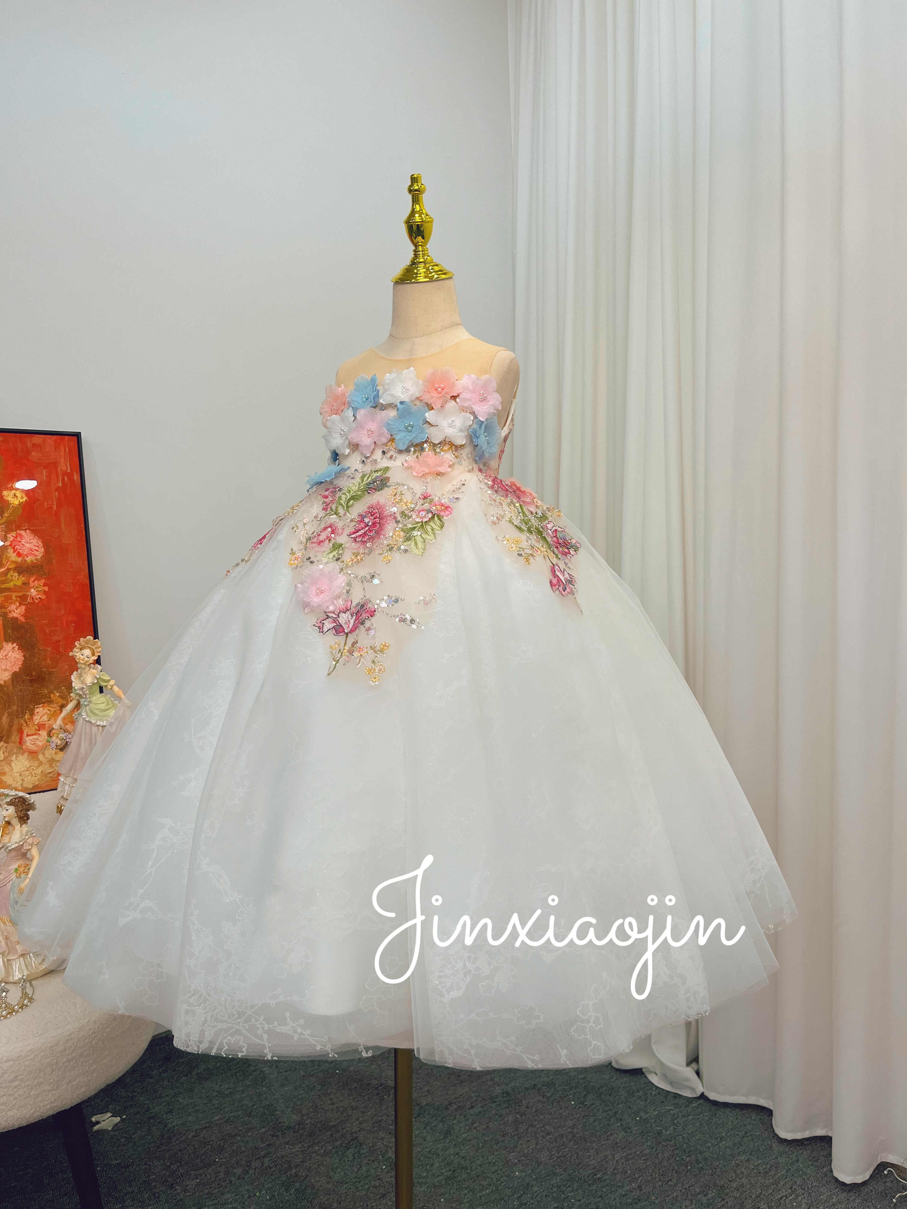 【花千骨】儿童主持高定重工礼服