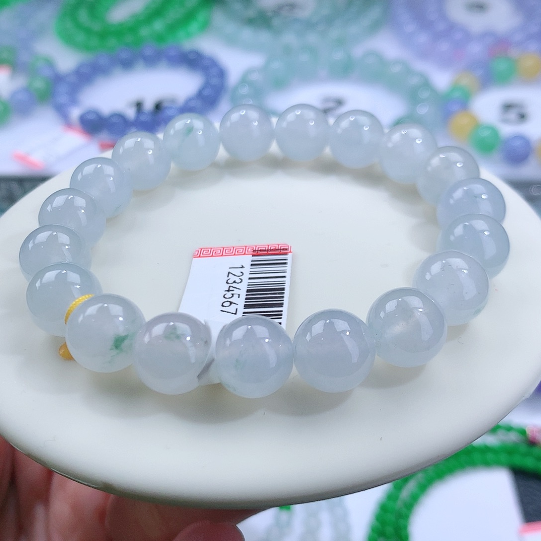 翡翠手串未镶嵌卡10