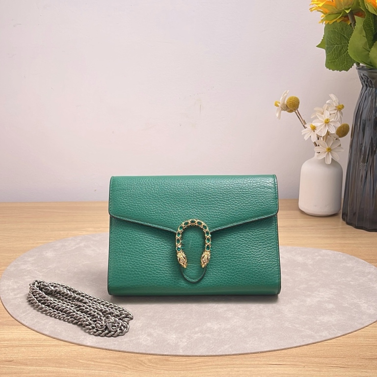 95新 GUCCI/古驰 【九筒奢品】酒神woc/单肩包/7529