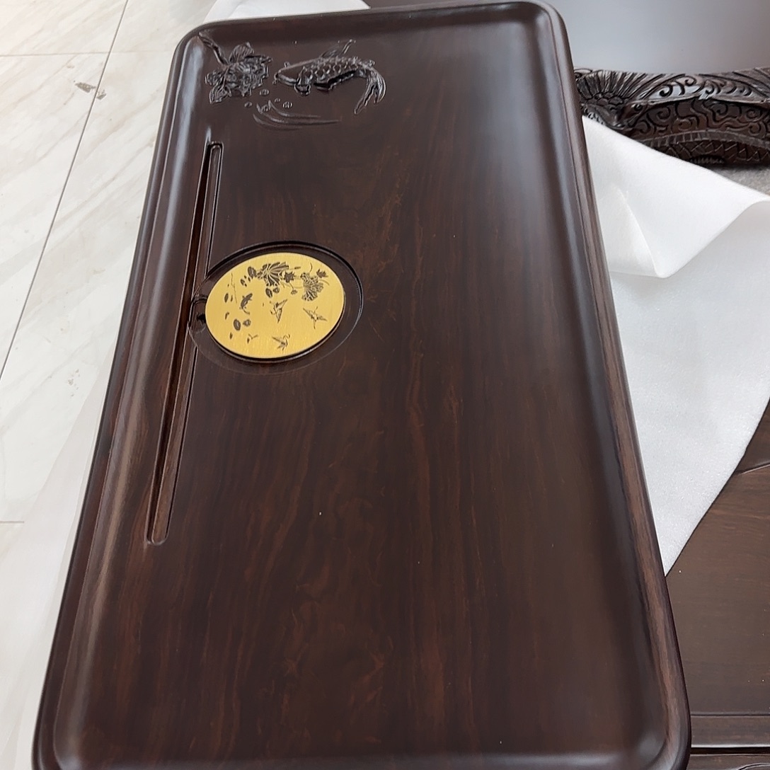 飞***哥黑檀木实木茶盘80/40