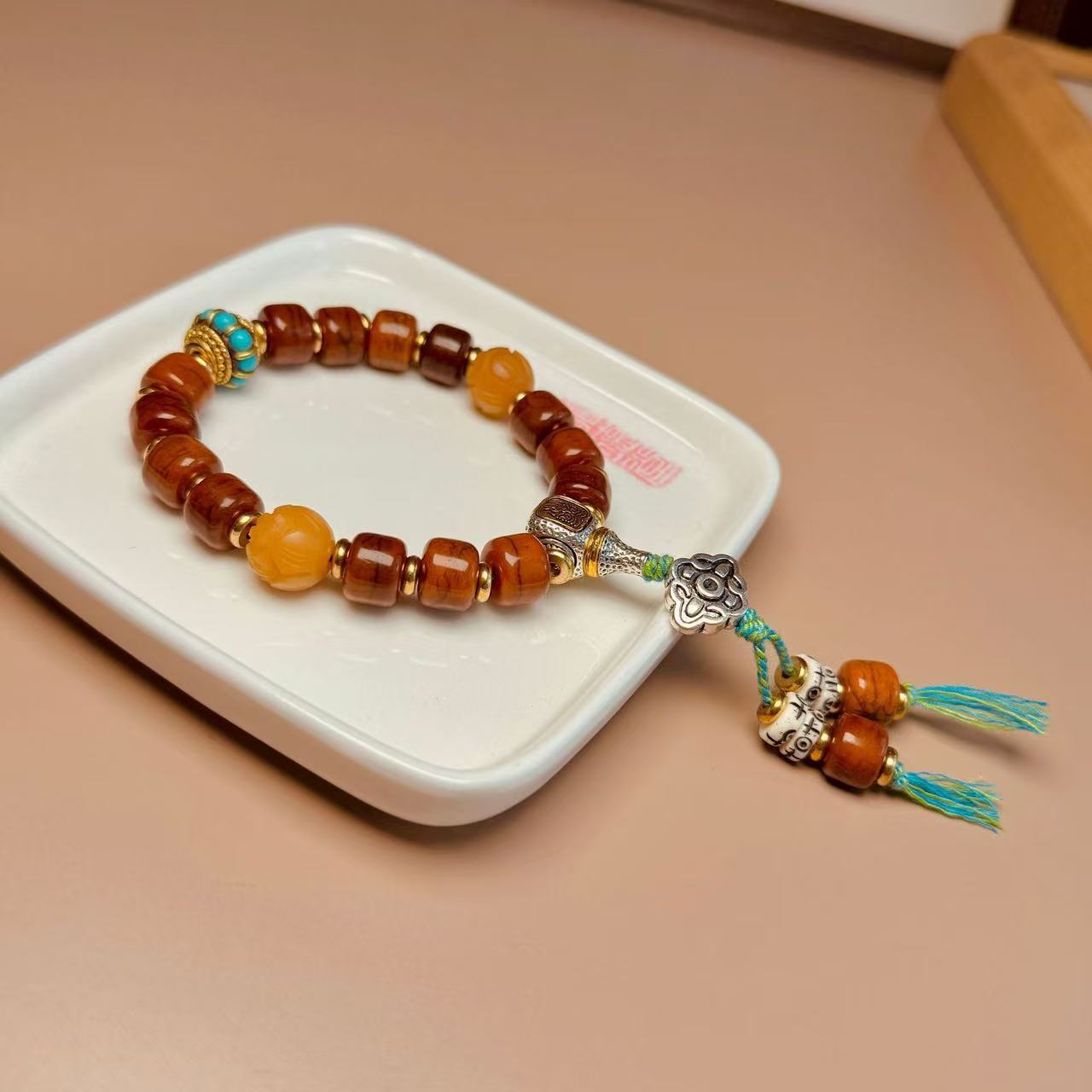 合金亚克力手链 牛骨手串男士盘玩骨头念珠牛角手链文玩