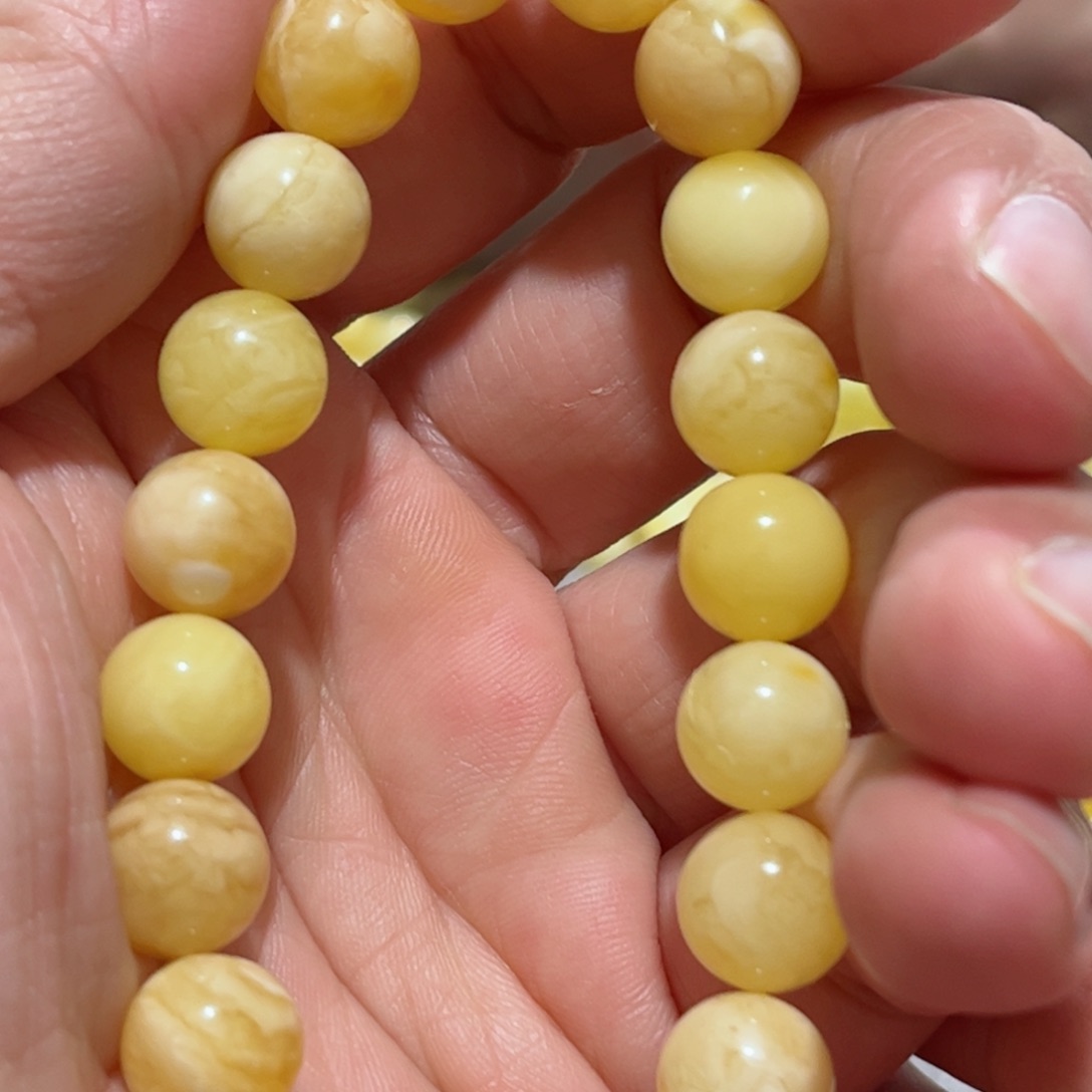 蜜蜡手串未镶嵌琥珀蜜蜡手串10mm+