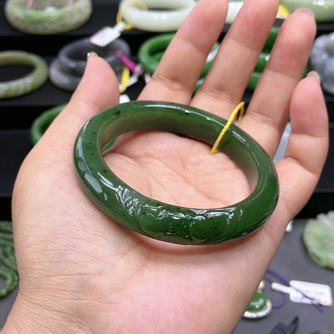 【闪购商品】和田玉手镯57圈口10未镶嵌