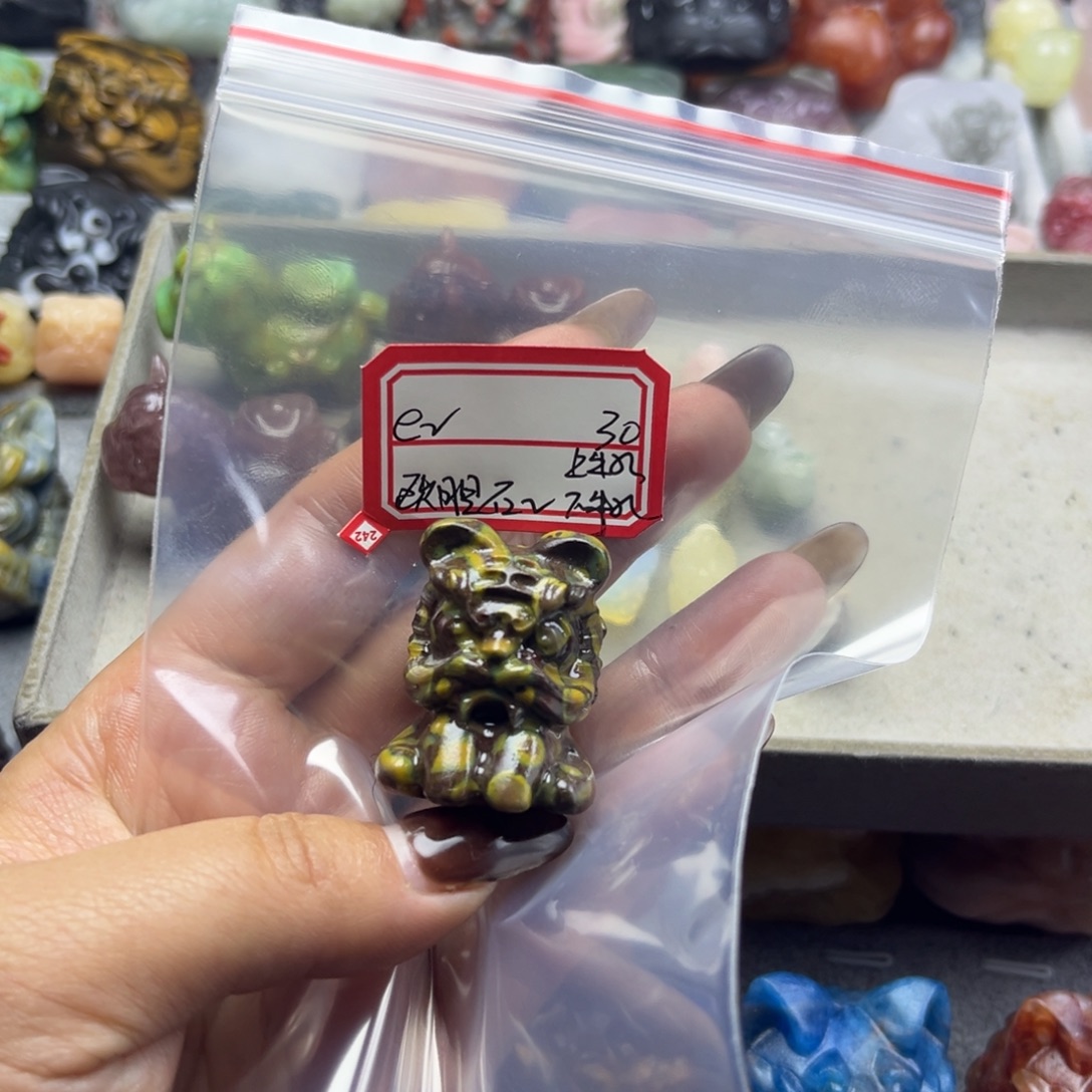 大理石磁石手把件