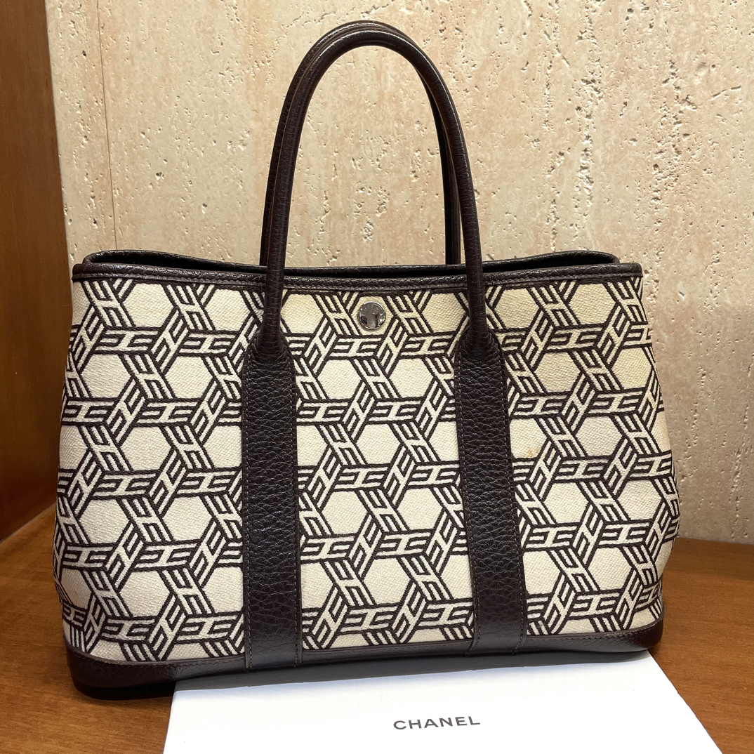 95新 Hermes/爱马仕 HERMES · 2403 爱马仕 花园30 乌木拼几何