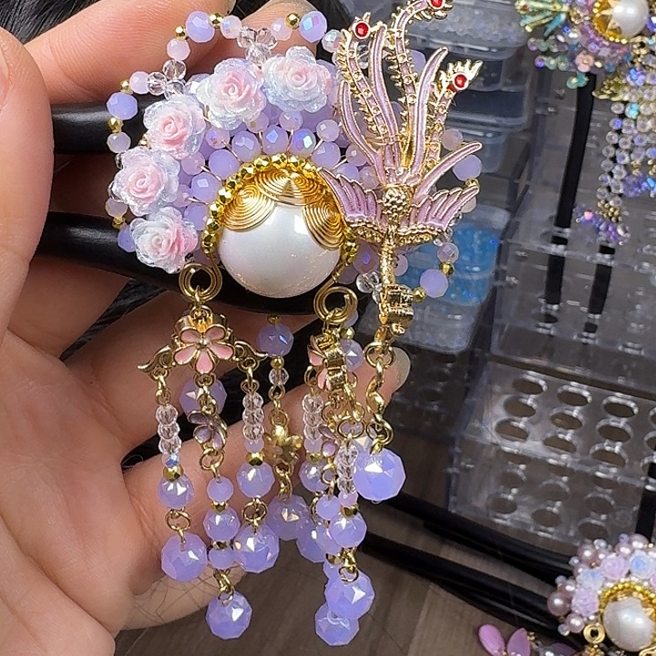 玉***莹古风刀马旦发簪发饰