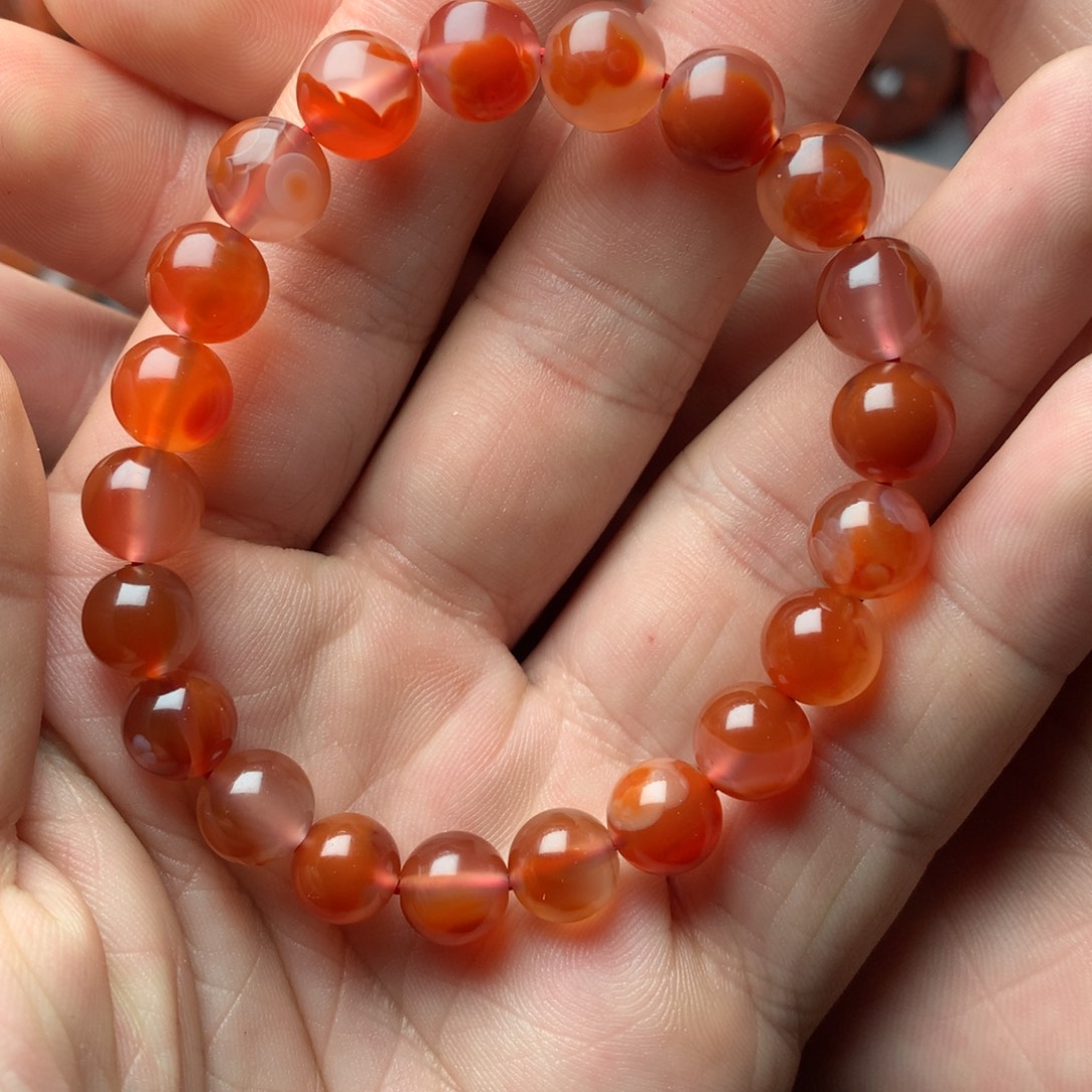 南红玛瑙未镶嵌1冰飘干掌单圈