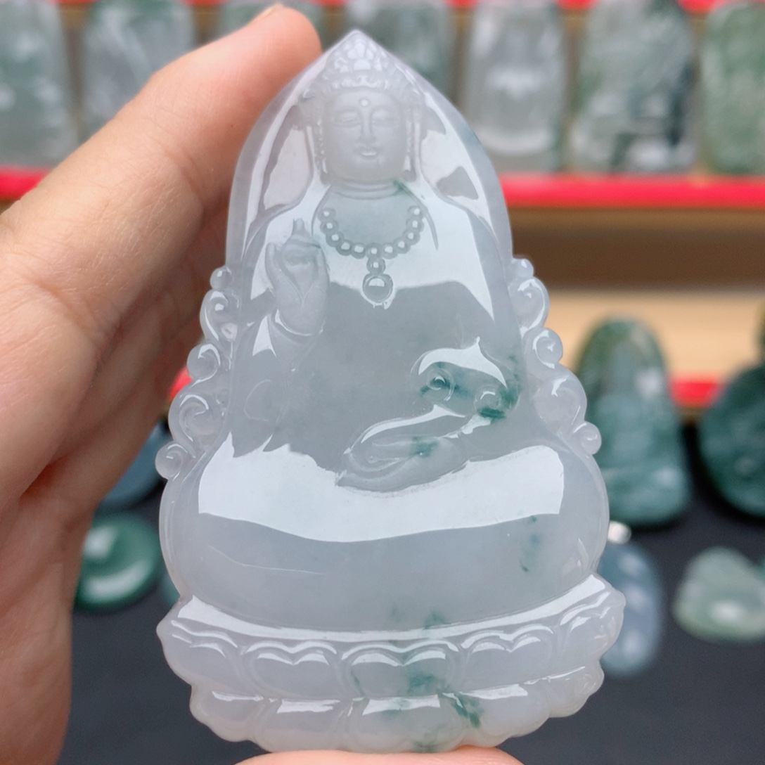 翡翠未镶嵌颈饰素衣
