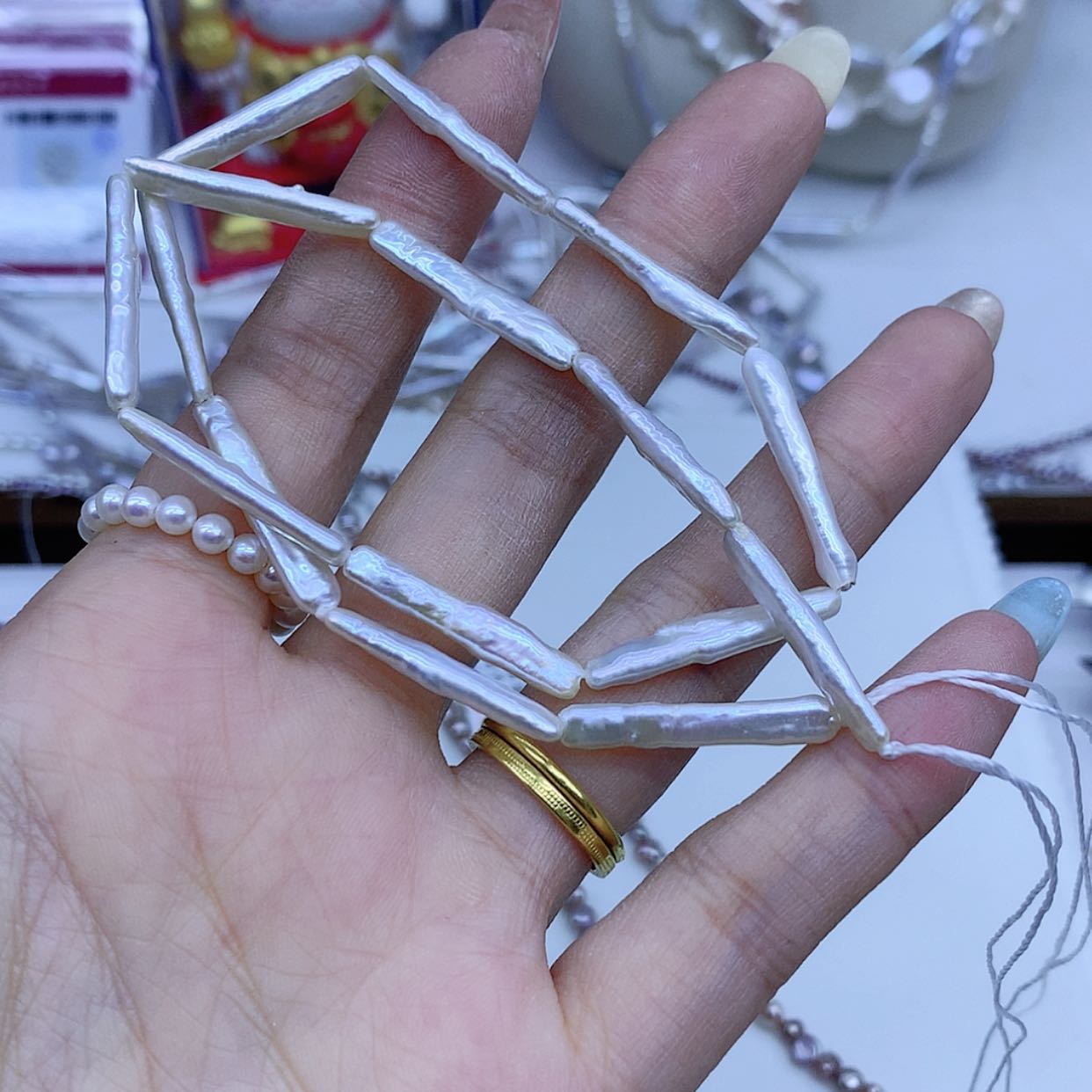 【闪购商品】淡水珍珠颈饰银S925镶嵌晚*晚