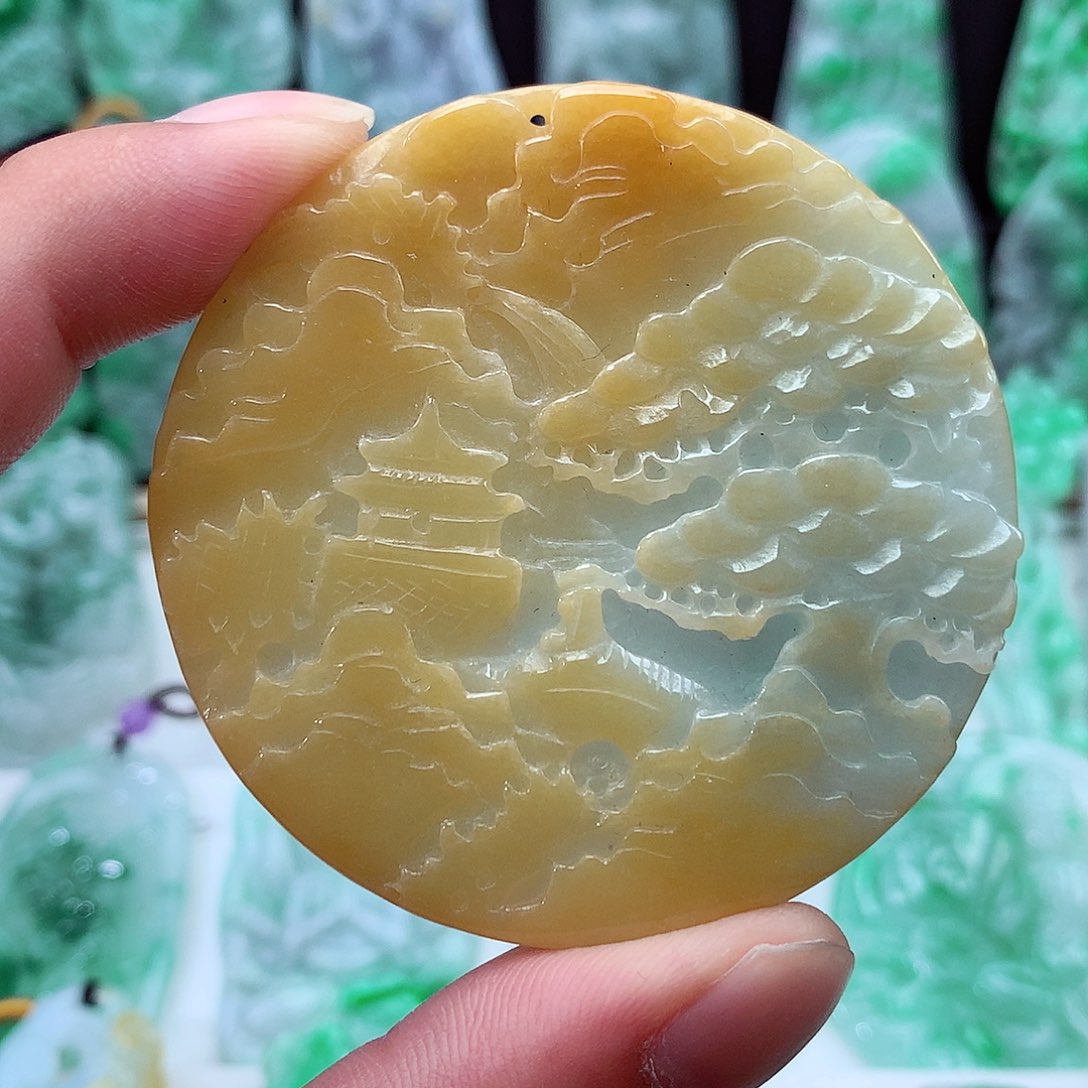 翡翠未镶嵌颈饰翡翠吊坠