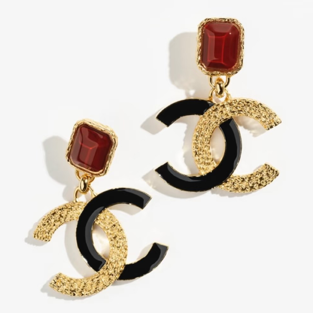 未使用 Chanel/香奈儿 琉璃珐琅浮雕麦穗耳环