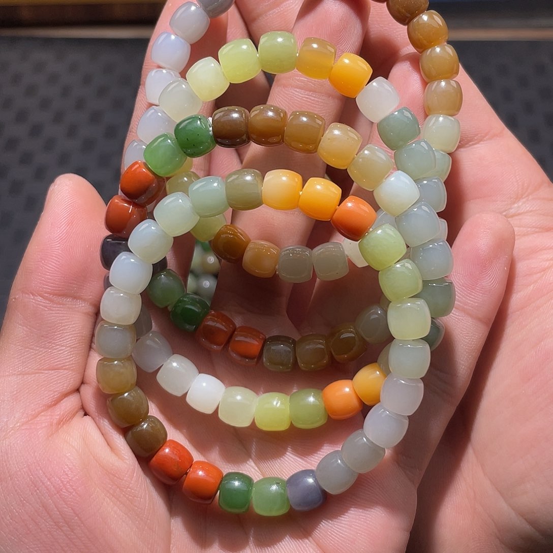 和田玉Sc254定制款多宝手串多样性发一未镶嵌