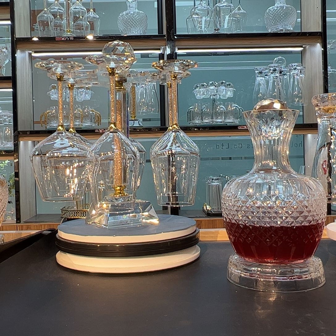 水晶玻璃手柄款红酒杯白酒杯啤酒杯