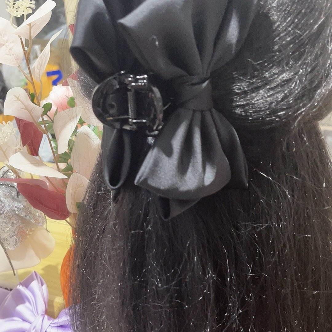 皮质铁合金蝴蝶结发夹