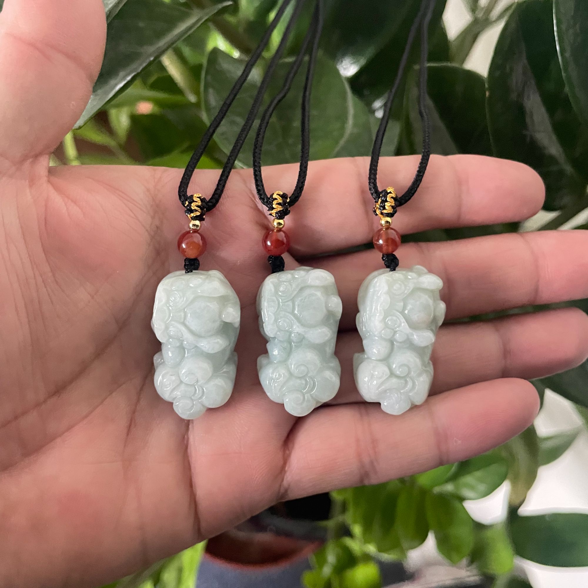 BH176（小）天然翡翠玉石小貔貅编绳吊坠【多样性发其一】