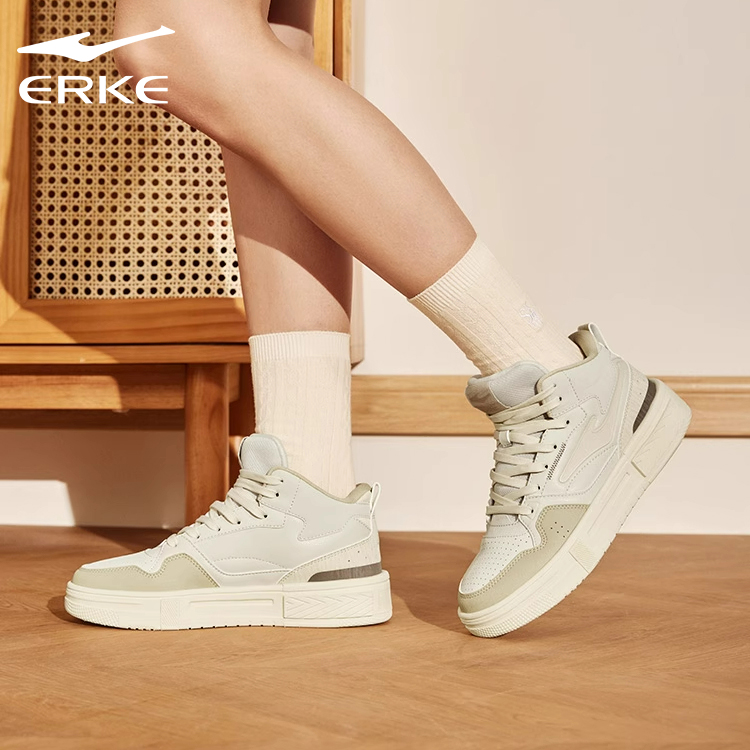 征服3|鸿星尔克冬季新款情侣板鞋时尚百搭增高运动鞋休闲鞋高帮鞋