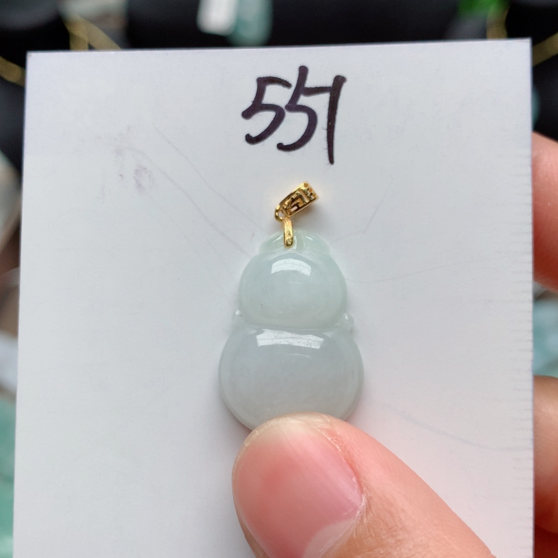 翡翠颈饰银S925镀金镶嵌吊坠