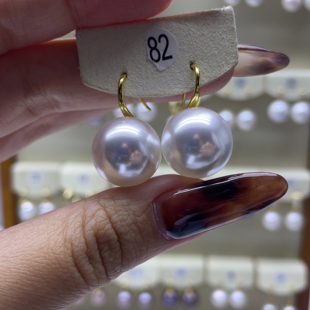 淡水珍珠耳饰银S925镶嵌