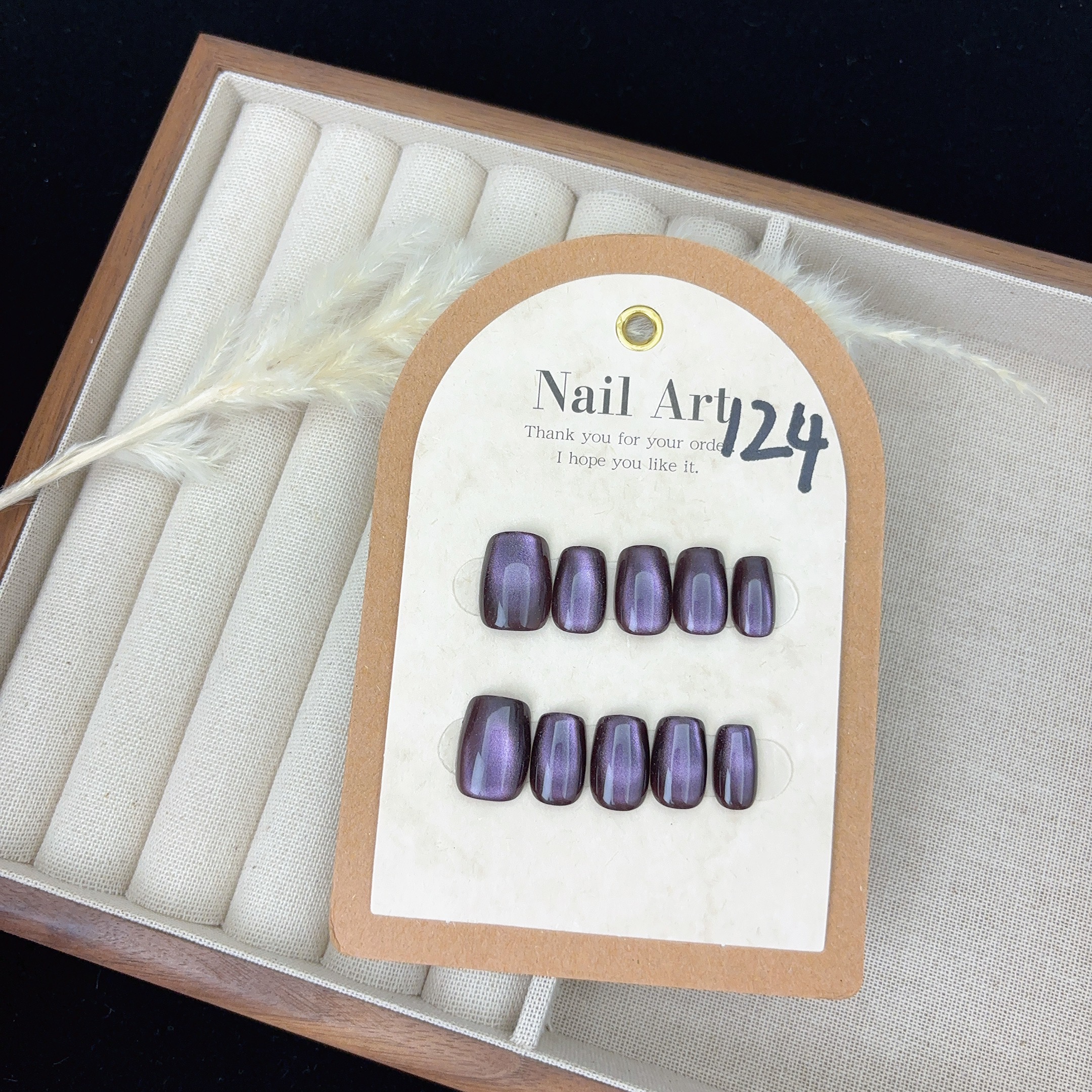 穿戴甲2025秋冬新款ins高级纯欲风穿戴式美甲贴指甲贴片显白 124