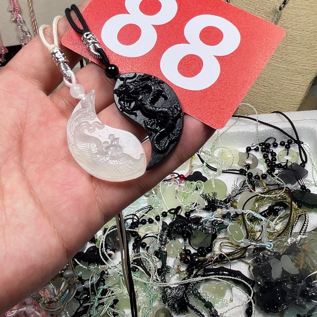 ᥫ***休蛇纹石玉合金颈饰