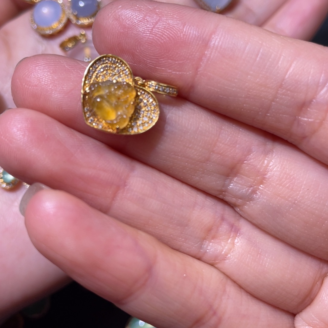 翡翠颈饰18K金镶嵌继*