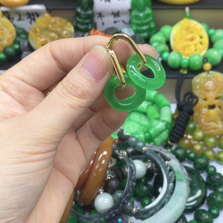 翡翠未镶嵌颈饰耳饰26