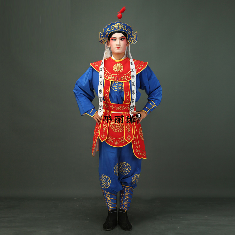 京剧武生武将龙套衣服戏曲男兵衣胯子兵衣侉子戏剧小兵衣云间跨子