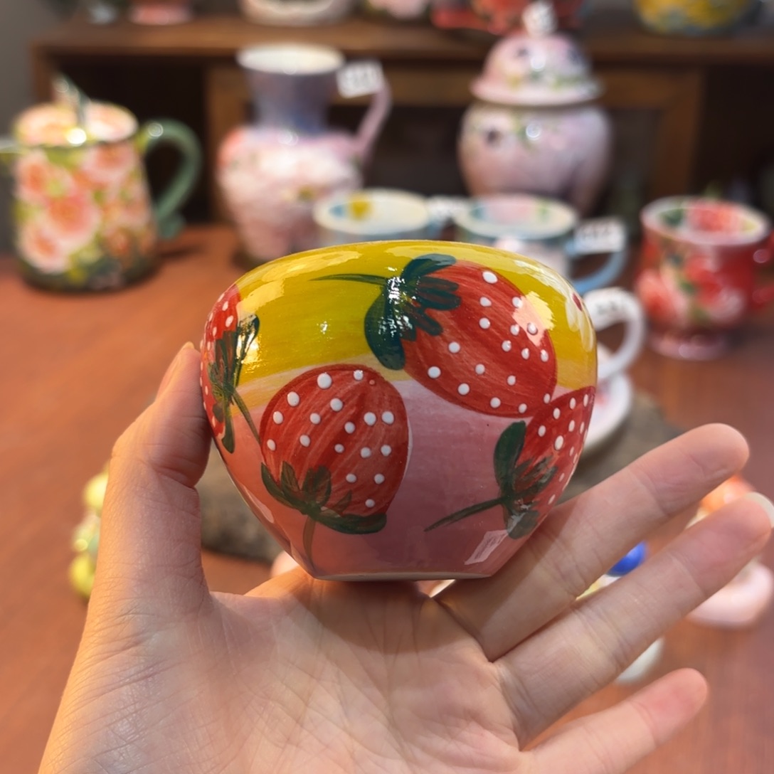 摆件景德镇手绘高温釉下彩陶瓷茶具