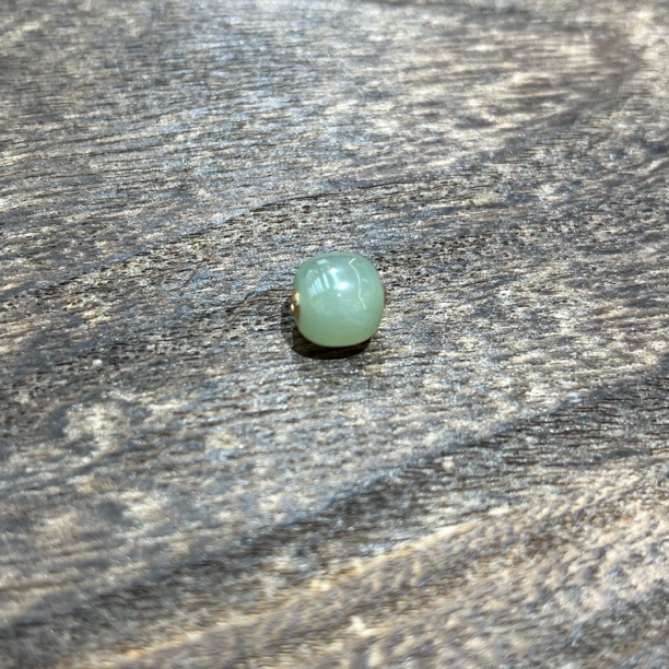 和田玉单珠镶18K不带链10mm多样性发一件-0570