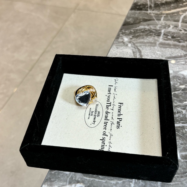 铜合金仿珍珠戒指 镂空zz臭臭戒指JZ2001