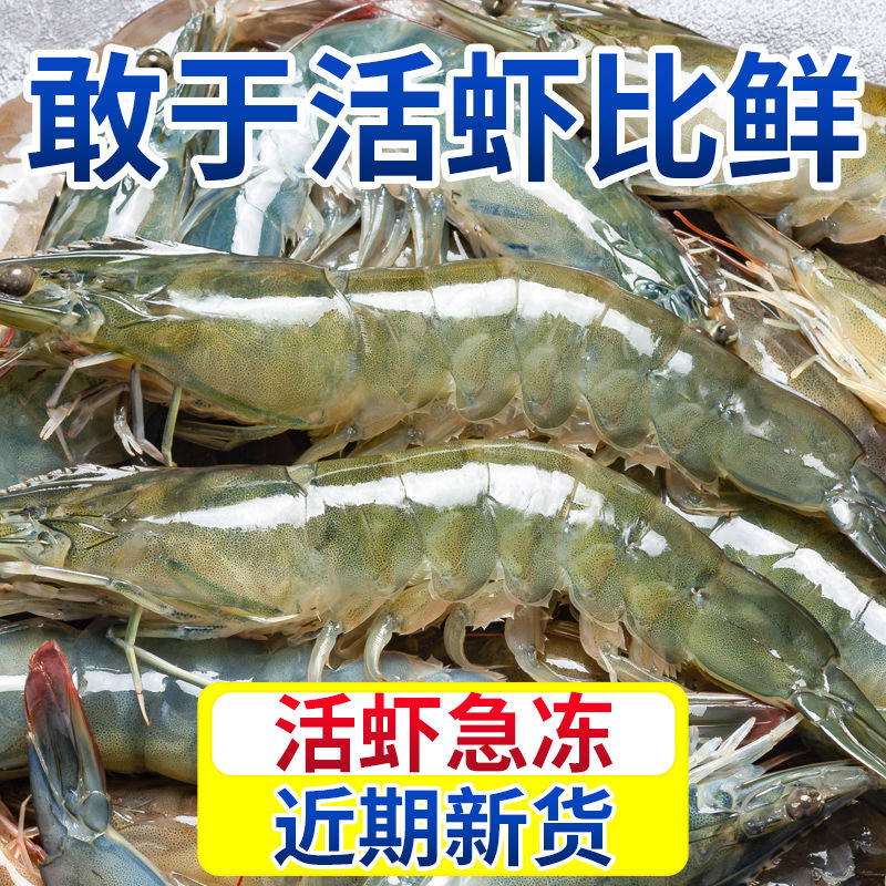 4斤- 精选海水大虾冷冻锁鲜发货15只/斤左右 15cm/只左右