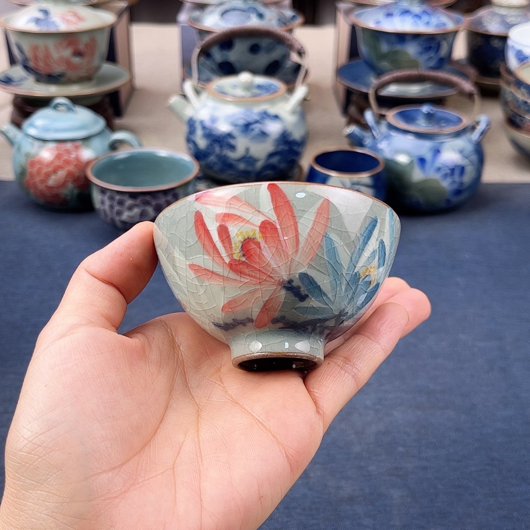 杯景德镇手绘手工茶具
