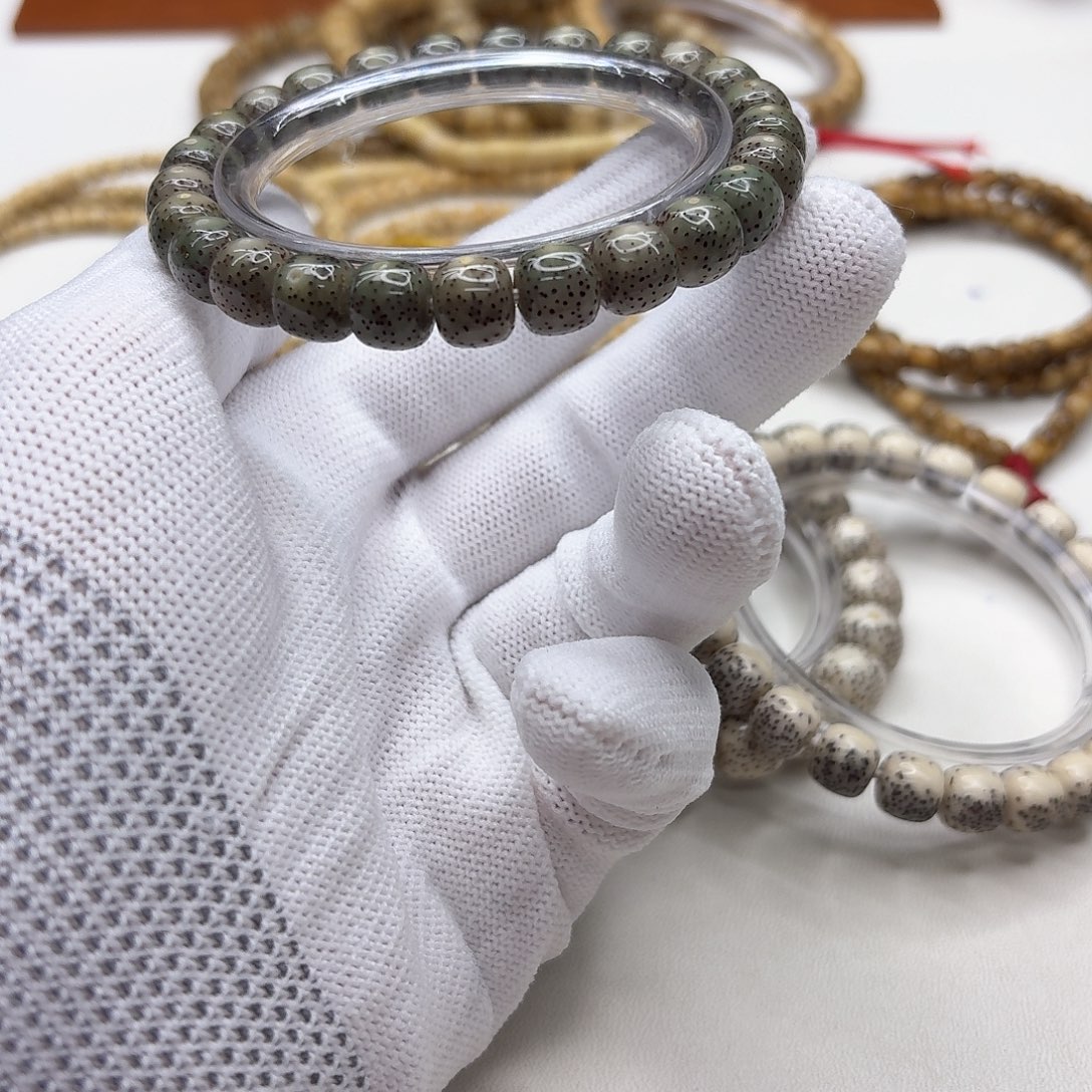 星月菩提吊坠3灭世糯冰绿幽灵大眼睛9左右单圈