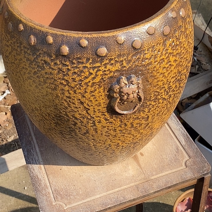 紫砂花盆口24.5高度30复古正品