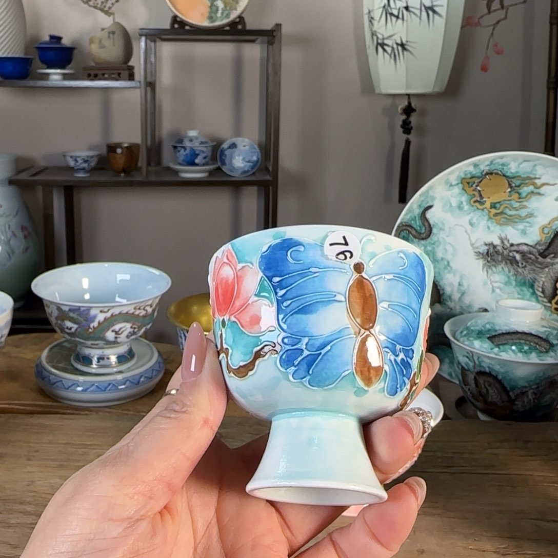 杯景德镇陶瓷柴烧多人