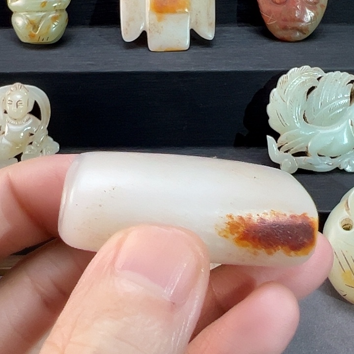 招***宝和田玉（糖玉）未镶嵌颈饰北方红山文化时期风格勒子