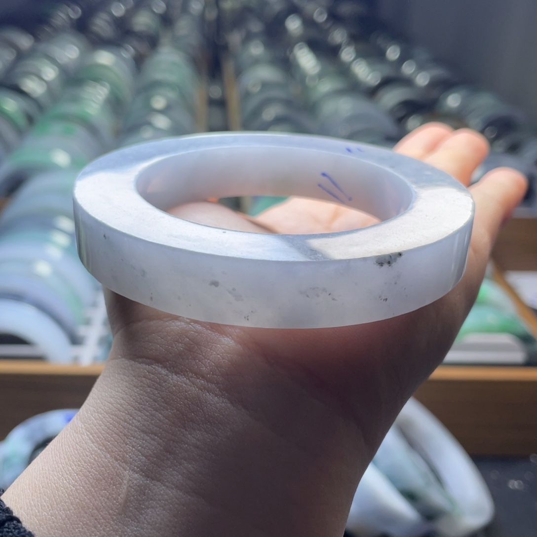 定制翡翠未镶嵌纯天然翡翠手镯定制