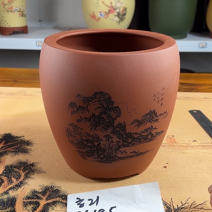 紫砂花盆紫砂兰花盆43