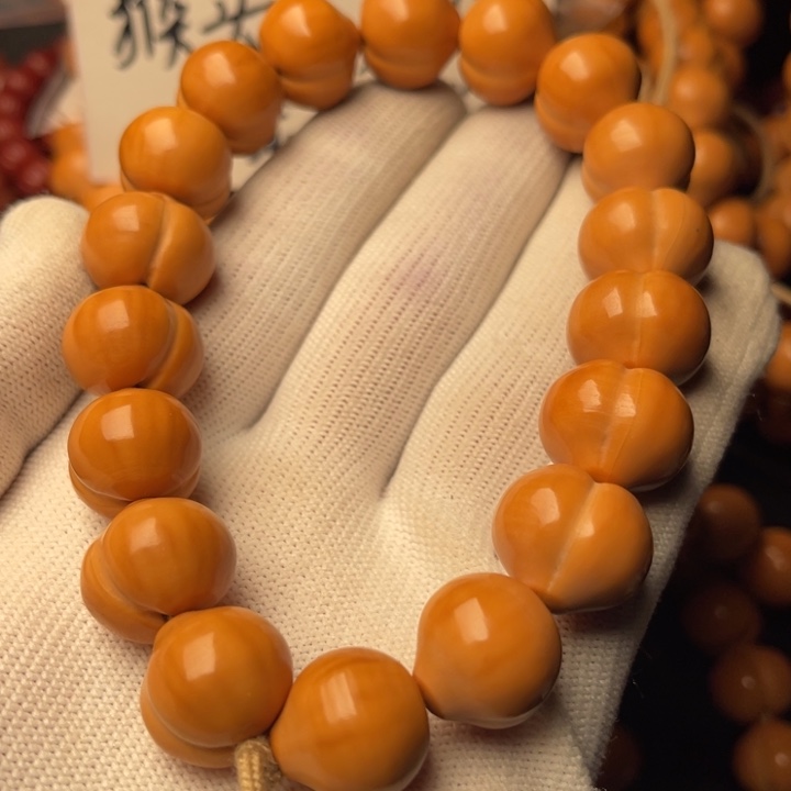 虾***生猴头核桃手串屁桃