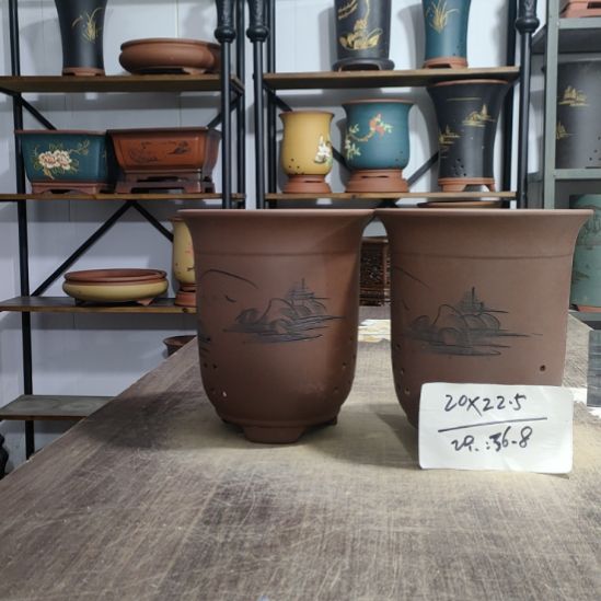 紫砂花盆库存尾货清仓