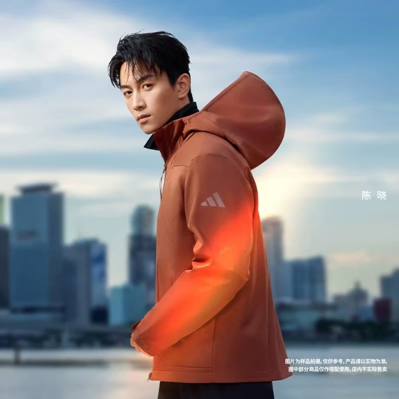 adidas阿迪达斯陈晓同款拒水防泼休闲夹克外套JZ1151
