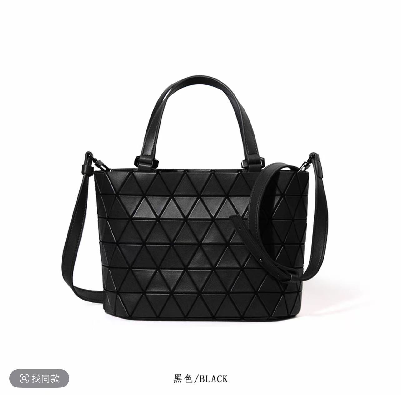 WEIGE【黑色】牛皮手提包BV701-小号-黑色