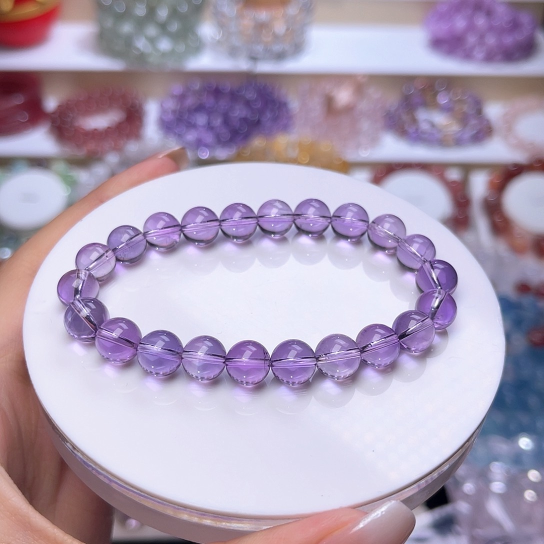 水晶手链未镶嵌奶***.天然水晶8.5mm