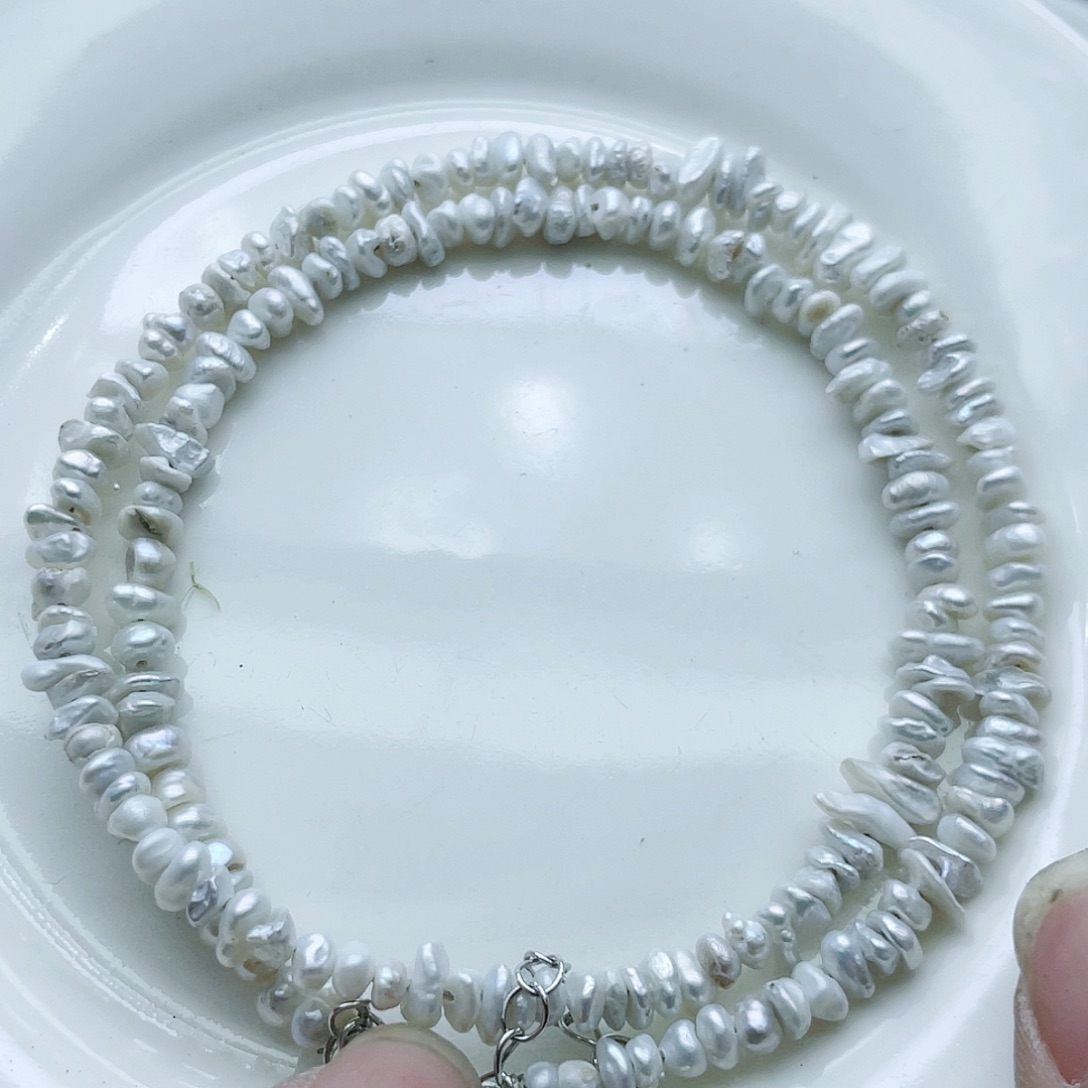 淡水珍珠颈饰钛钢