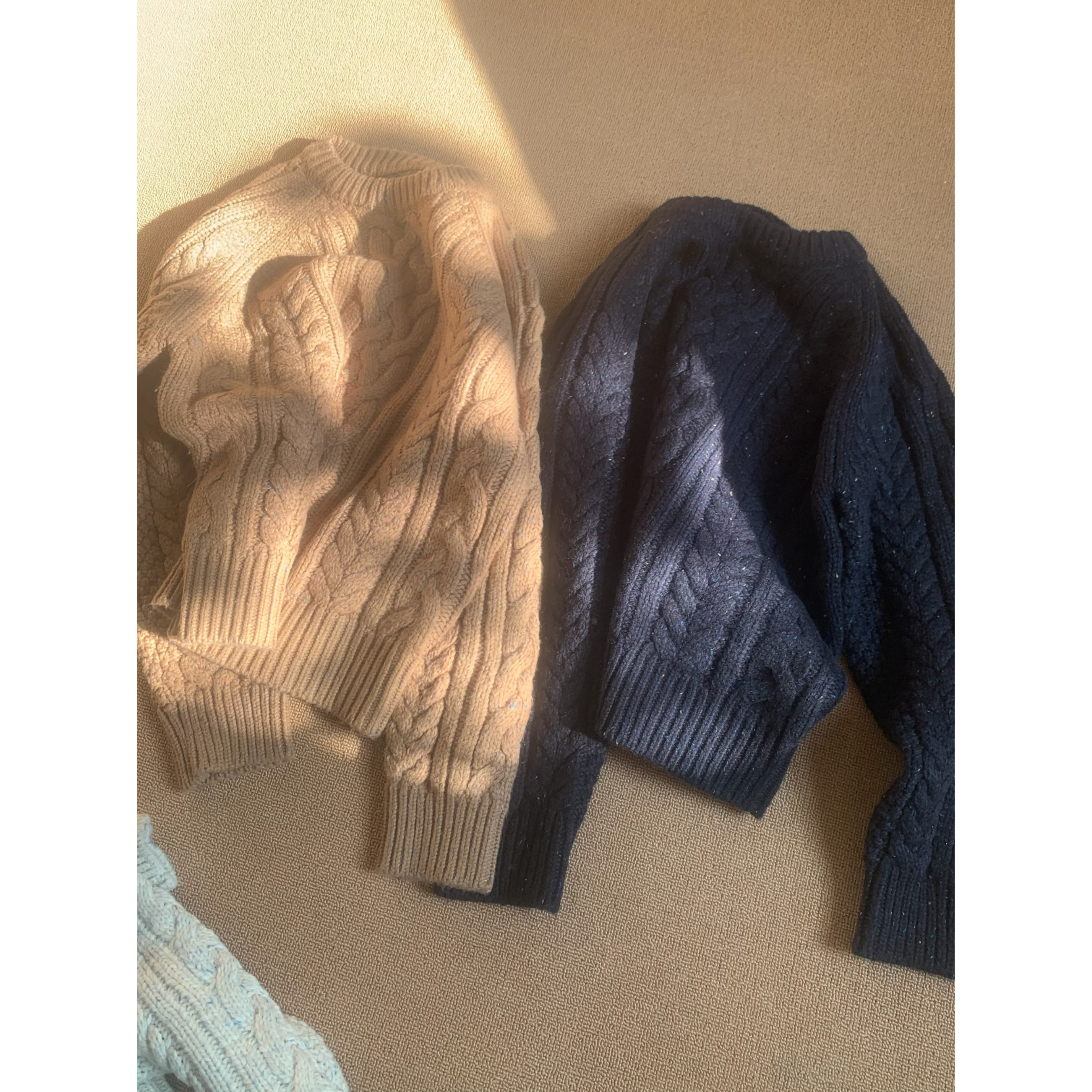 【初雪】复古慵懒风宽松圆领秋冬加厚百搭针织毛衣