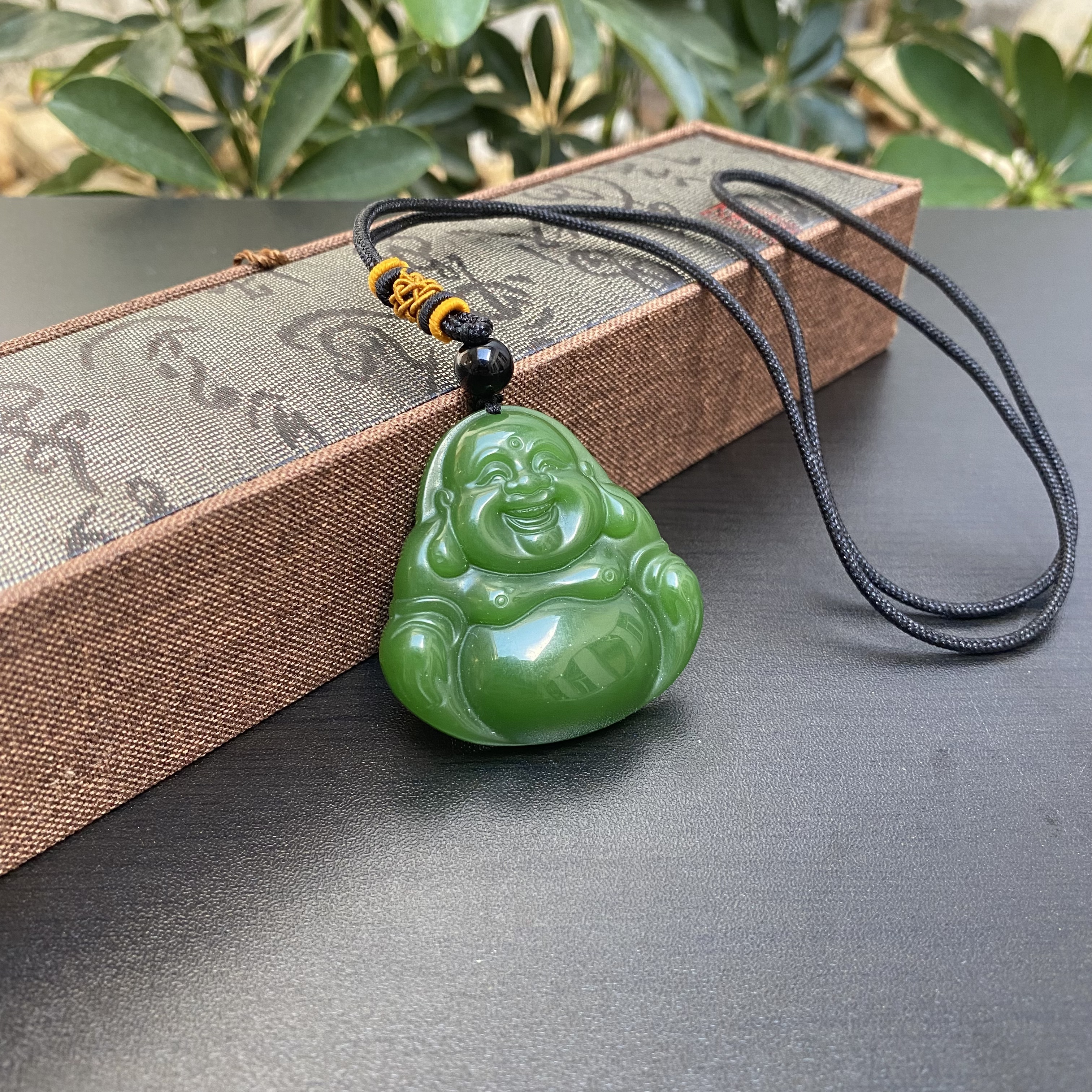 A616佛公吊坠菠菜绿国风