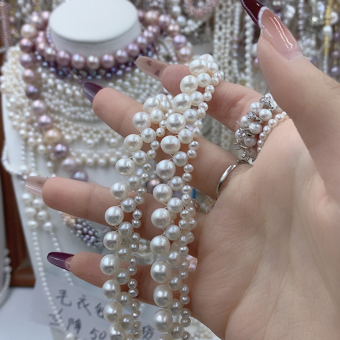 y***间淡水珍珠耳饰银S925镶嵌