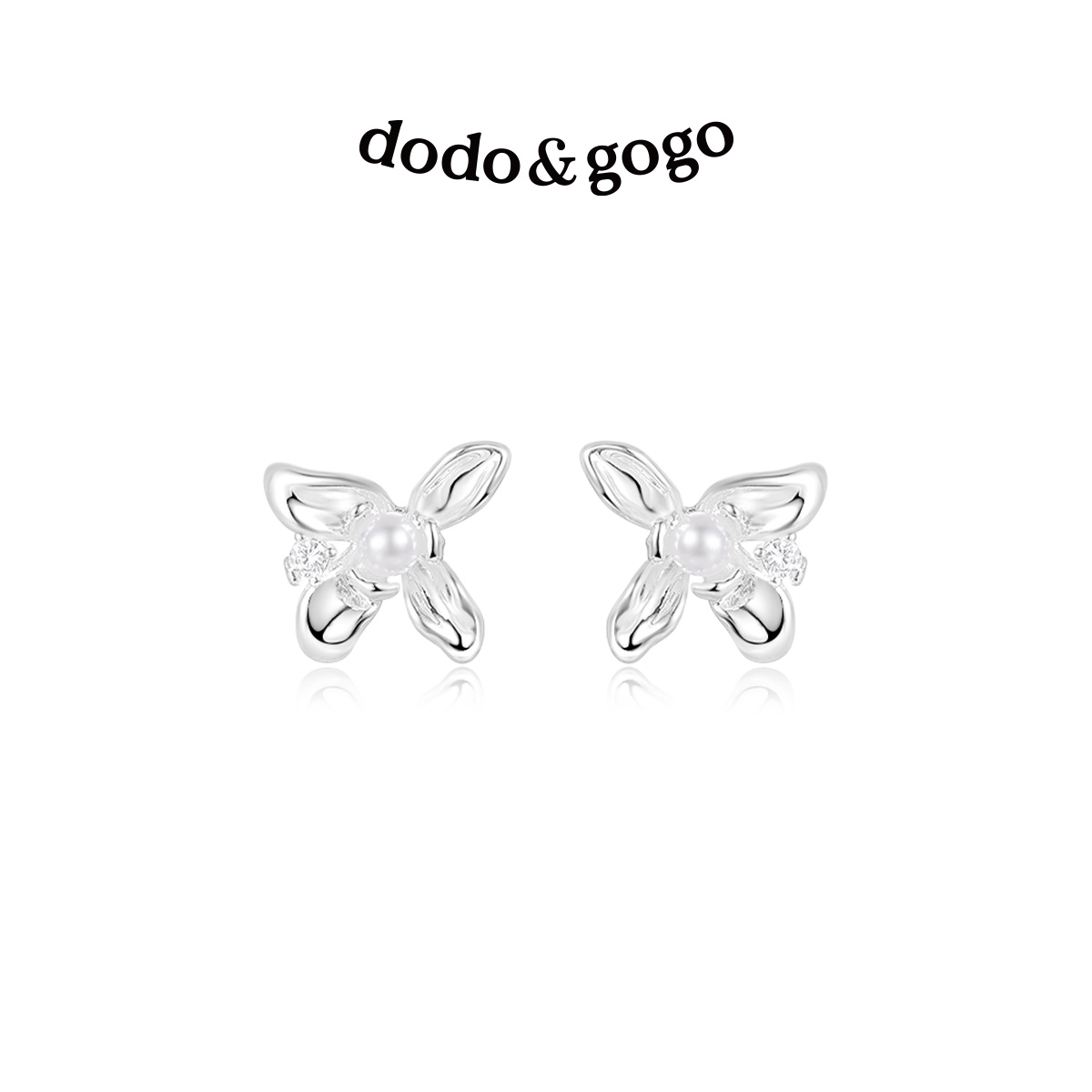 合金耳饰 DODOGOGO异形花朵耳环简约百搭