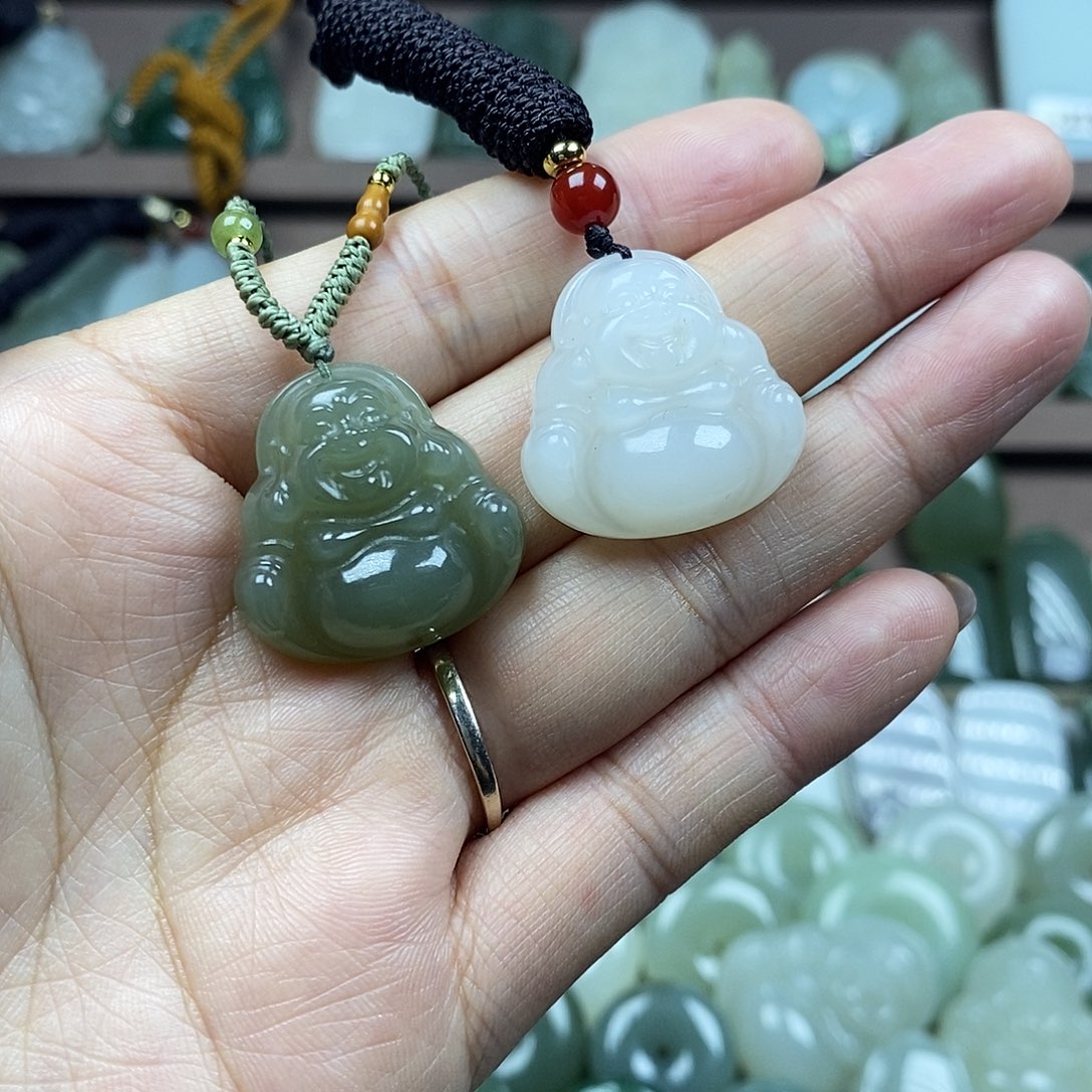 和田玉未镶嵌颈饰25mm精品平安扣多样性发1件