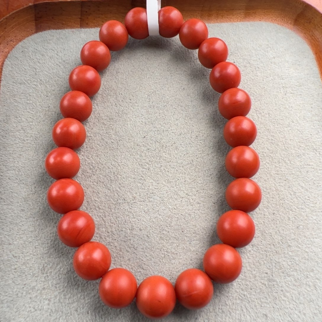 南红玛瑙未镶嵌（保山哑光满肉手串8+）